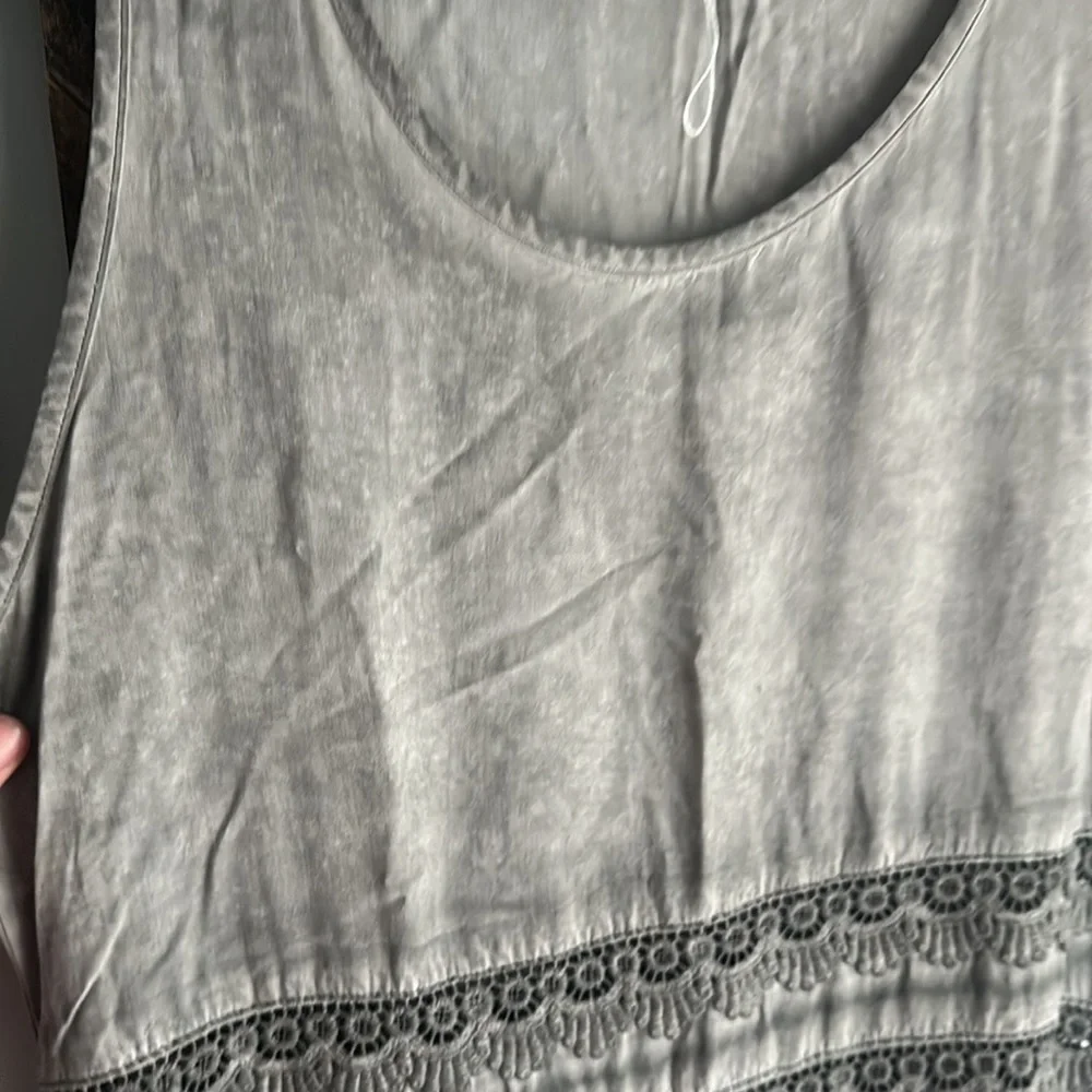 Gray ruffle Altar’d State tunic dress - Picture 3 of 9